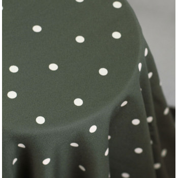 Leia Viskose-Crepe Jolly Dots green khaki