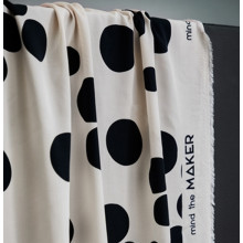 Feiner Viskose-Twill About A Dot creamy white