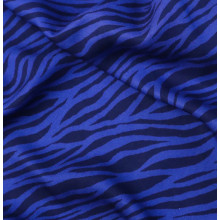 Feiner Viskose-Twill Zebra cobalt blue