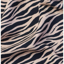 Feiner Viskose-Twill Zebra dune/black