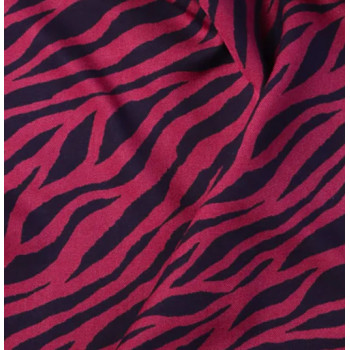 Feiner Viskose-Twill Zebra fuchsia/indigo