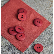Knopf Curb Cotton 18 mm coral red
