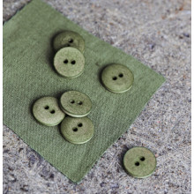 Knopf Curb Cotton 18 mm olive green