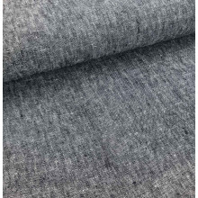 Hanf-Canvas Chambray schwarz/weiß