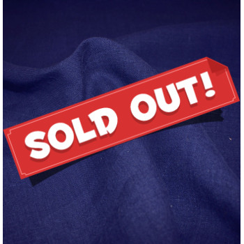 Reststück 30 cm Leichter Hanfwebstoff indigo