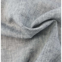 Reststück 34 cm Leinen-Chambray dunkelblau