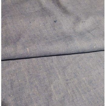 Reststück 44 cm Leinendenim altblau