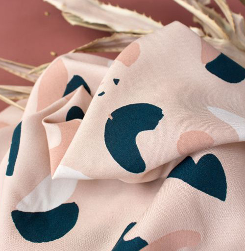 Feiner Viskose-Webstoff Oasis blush
