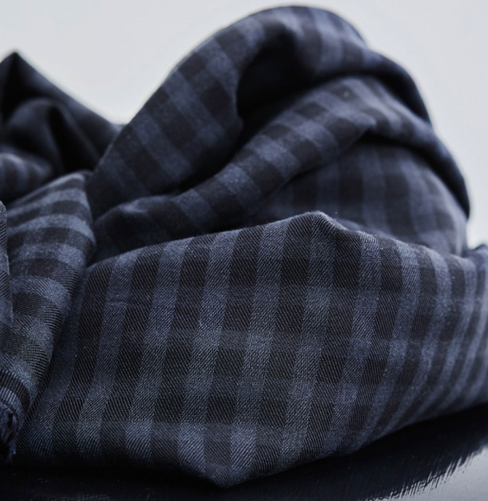 Tencel-Two-Tone Check dark navy