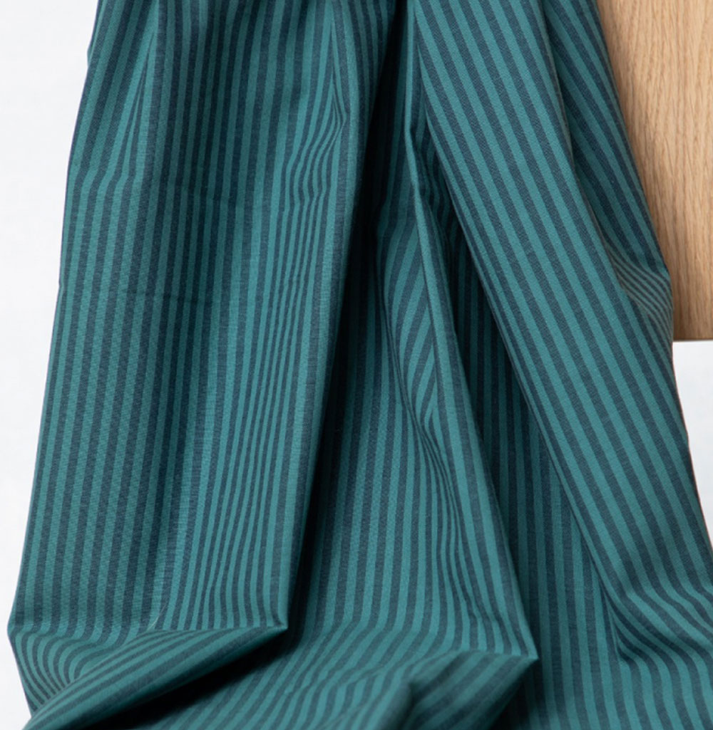 Popeline Stripe indigo night/chalky green